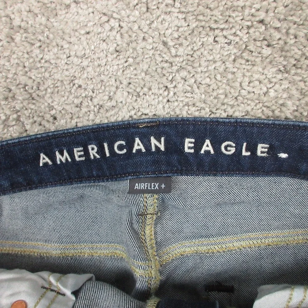 American Eagle Jeans Mens 34x34 Blue Slim Straight Airflex Plus Fade Denim Pants